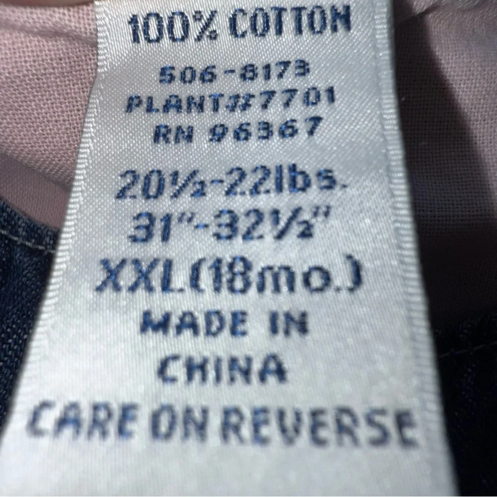 Y2K OshKosh B'gosh Blue Denim Kids Dress Embroidered Cat Yarn Pockets 18 Mo CUTE